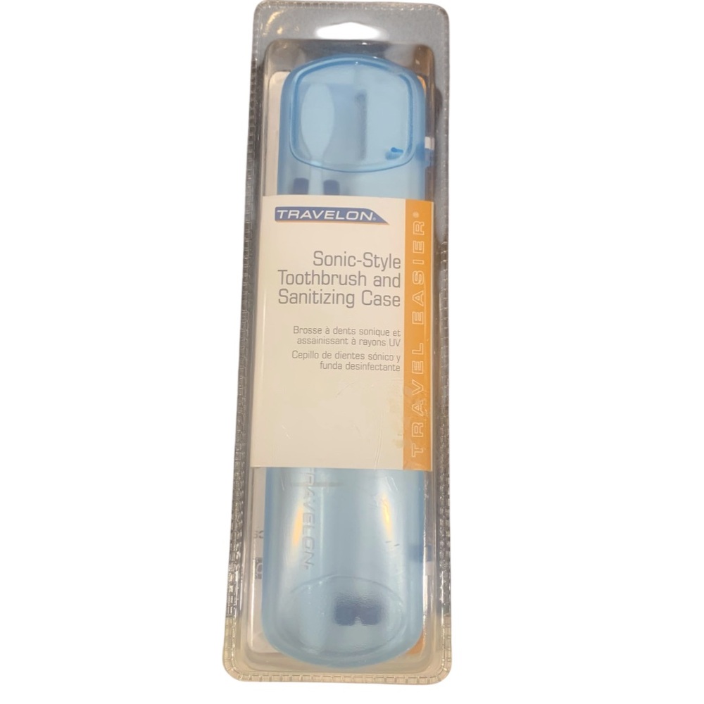 Travelon Sonic Style Toothbrush & Sanitizer Case Travel Holder Battery Operated.